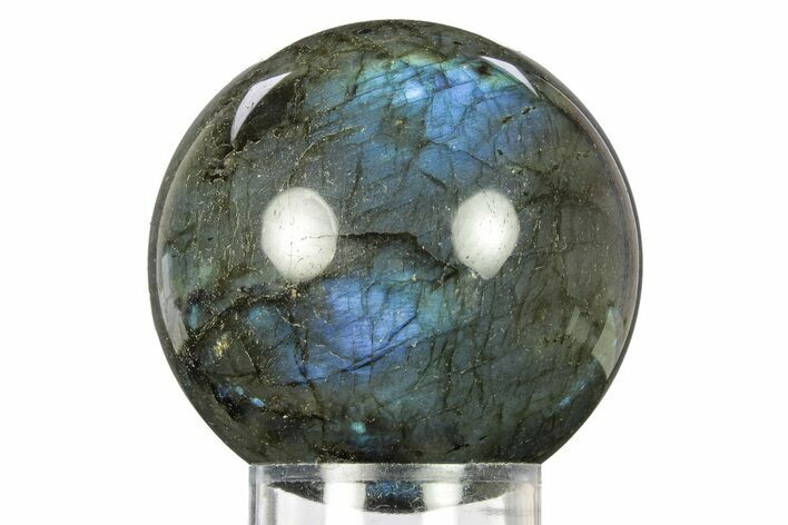 Flashy, Polished Labradorite Sphere - Brilliant Blues! #277261